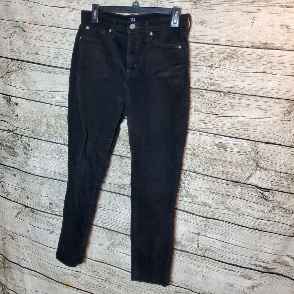 Gap True Skinny Black Velvet Pants Size 8/29L